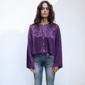 Zara Jacquard Blouse